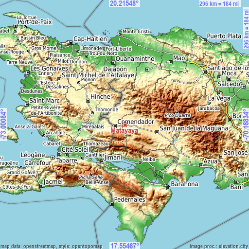 Topographic map of Matayaya