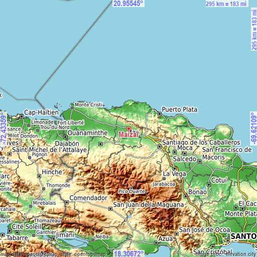 Topographic map of Maizal