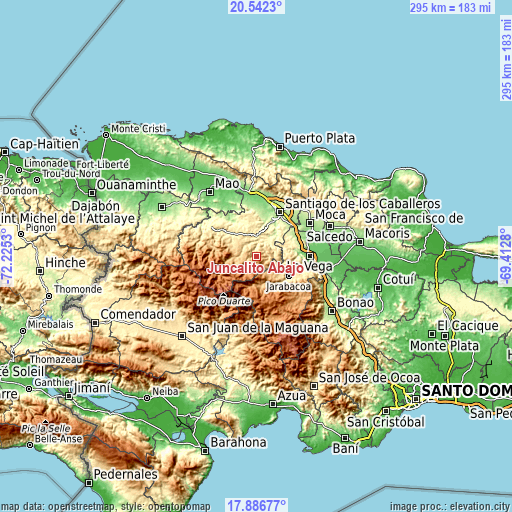Topographic map of Juncalito Abajo