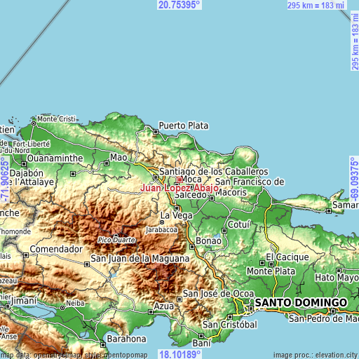 Topographic map of Juan López Abajo