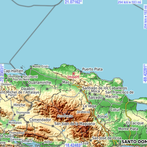 Topographic map of Imbert