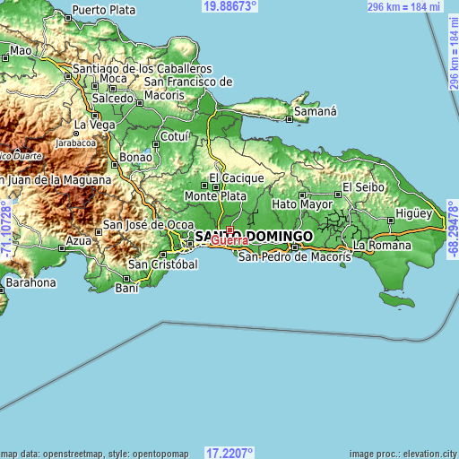 Topographic map of Guerra