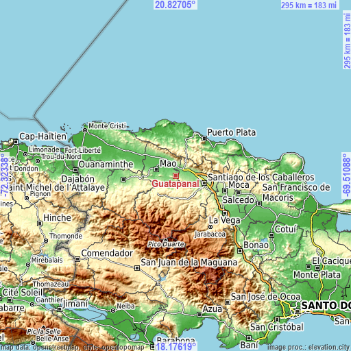 Topographic map of Guatapanal