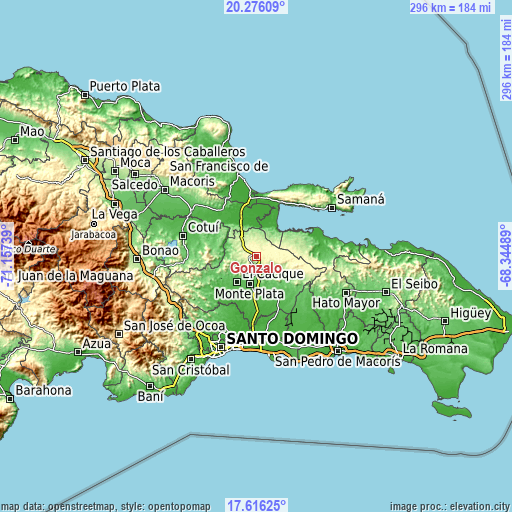 Topographic map of Gonzalo