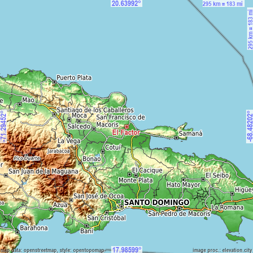 Topographic map of El Factor
