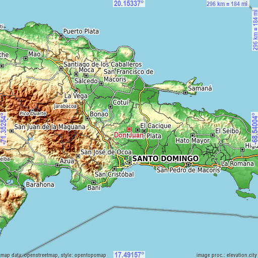 Topographic map of Don Juan