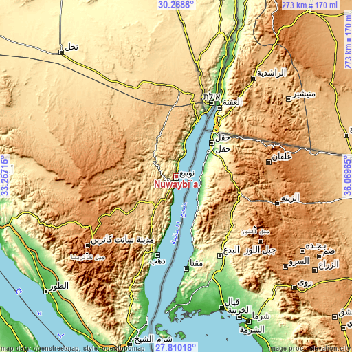Topographic map of Nuwaybi‘a