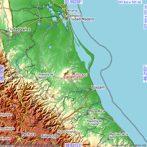 Topographic map of Zacamixtle