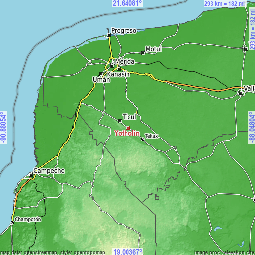 Topographic map of Yotholin