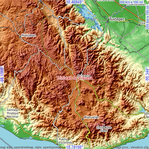 Topographic map of Trinidad de Viguera
