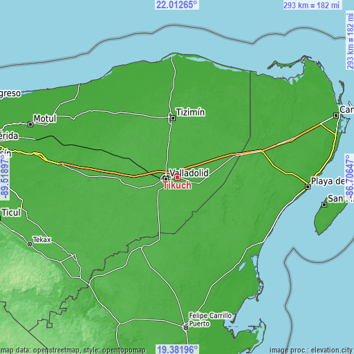 Topographic map of Tikuch