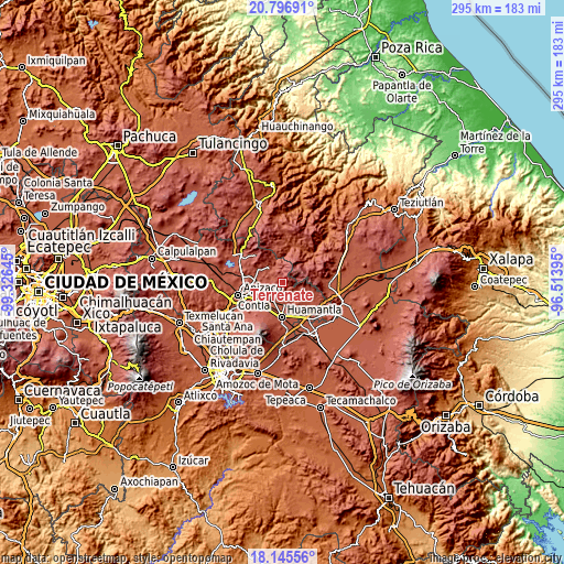 Topographic map of Terrenate