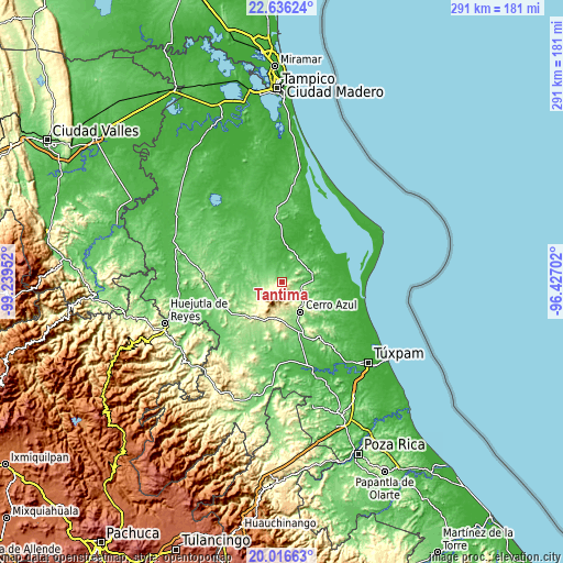 Topographic map of Tantima