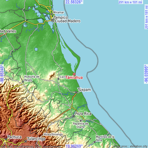 Topographic map of Tamiahua