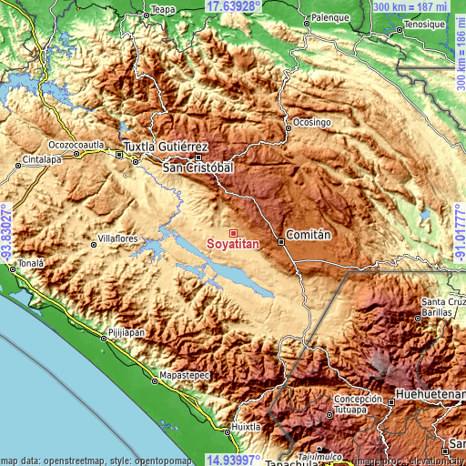 Topographic map of Soyatitán