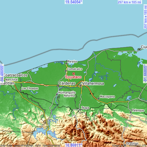 Topographic map of Soyataco