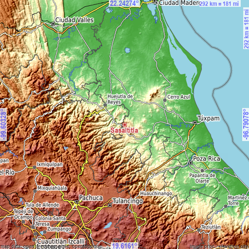 Topographic map of Sasaltitla