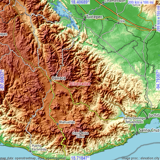 Topographic map of Albarradas