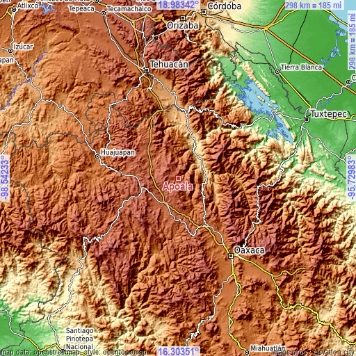 Topographic map of Apoala