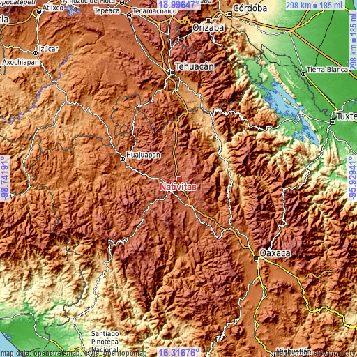 Topographic map of Nativitas