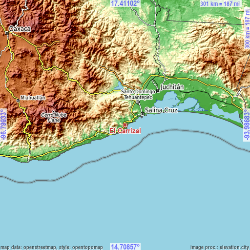 Topographic map of El Carrizal