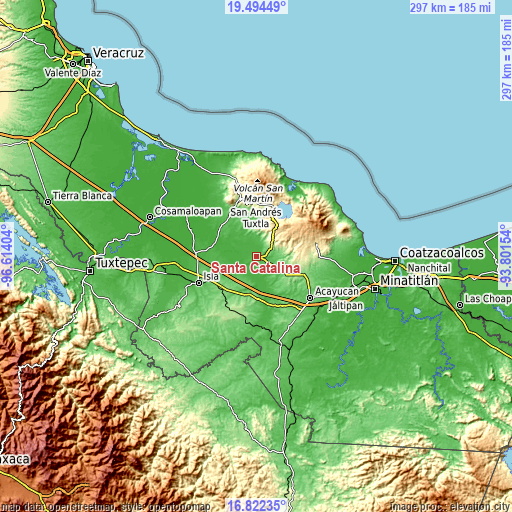 Topographic map of Santa Catalina