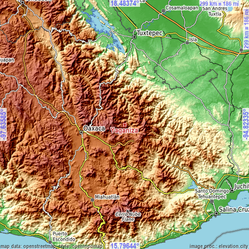 Topographic map of Yaganiza