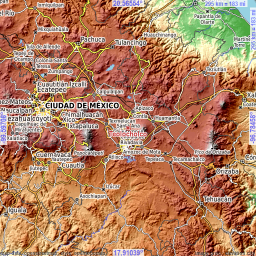 Topographic map of Teolocholco