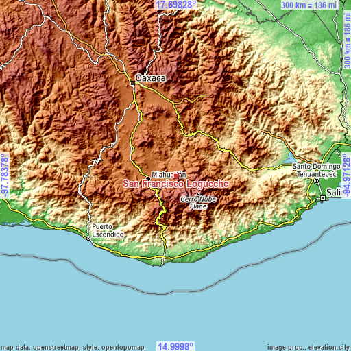 Topographic map of San Francisco Logueche