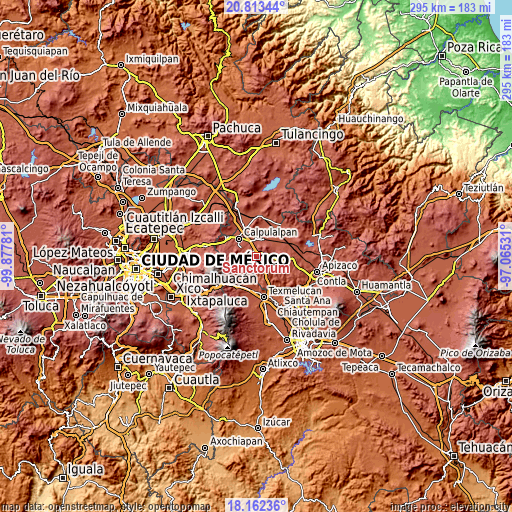 Topographic map of Sanctórum