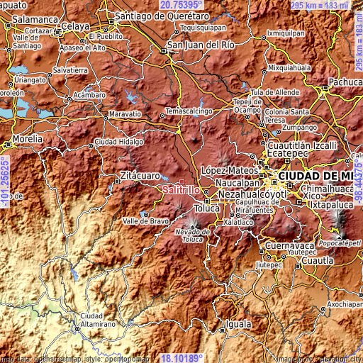 Topographic map of Salitrillo