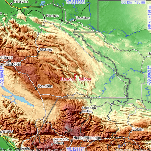 Topographic map of Ramón F. Balboa