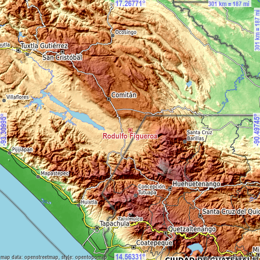 Topographic map of Rodulfo Figueroa