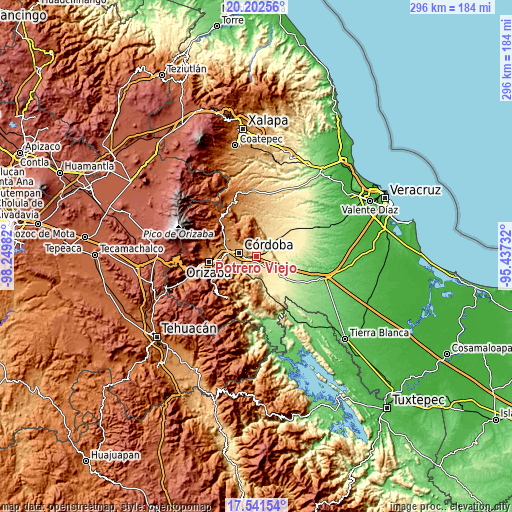 Topographic map of Potrero Viejo