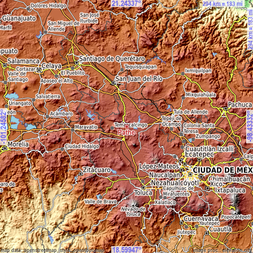 Topographic map of Pathé