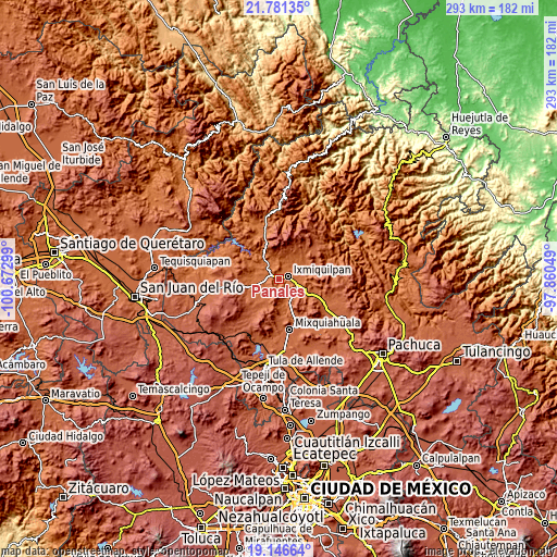 Topographic map of Panales