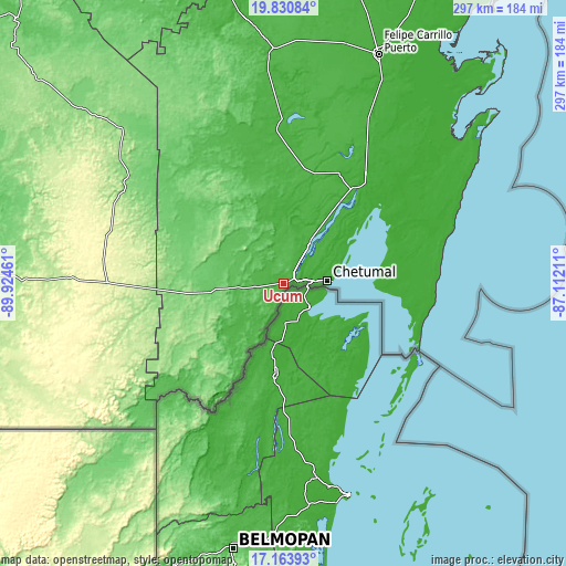 Topographic map of Ucum