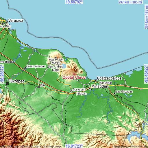 Topographic map of Ocotal Chico