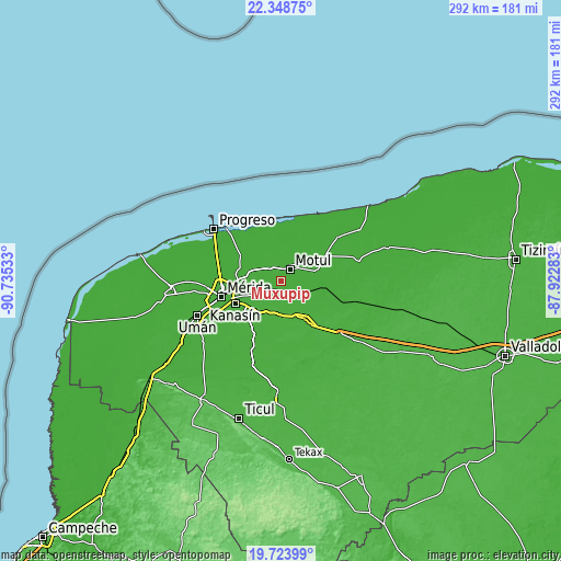 Topographic map of Muxupip