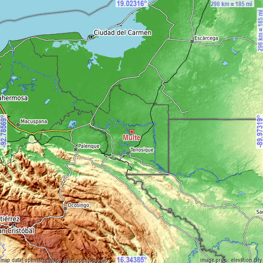 Topographic map of Multé