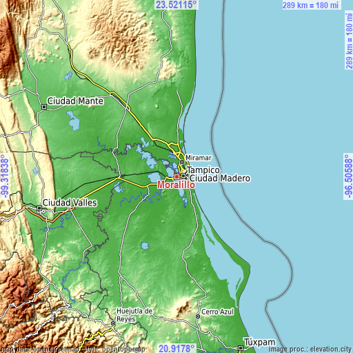 Topographic map of Moralillo