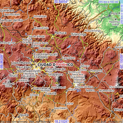 Topographic map of Mazapa