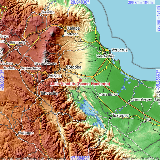 Topographic map of Mata Tenatito (Casco Hacienda)