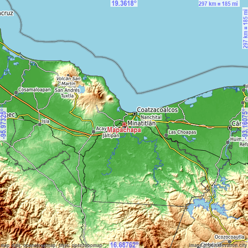 Topographic map of Mapachapa