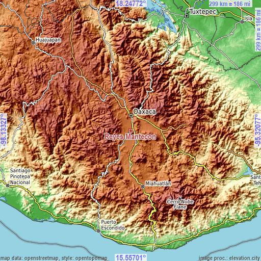 Topographic map of Reyes Mantecón