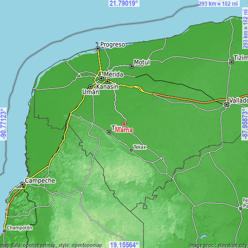 Topographic map of Mama