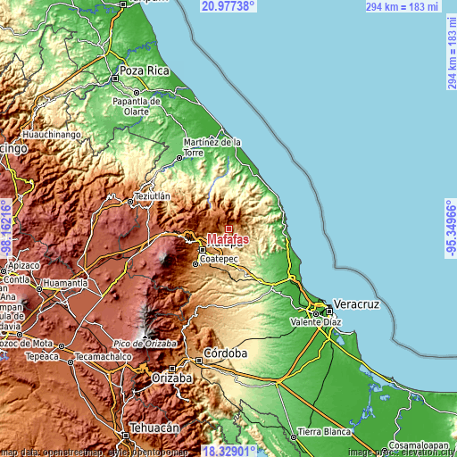 Topographic map of Mafafas