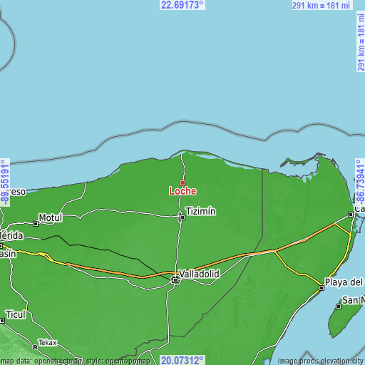 Topographic map of Loché
