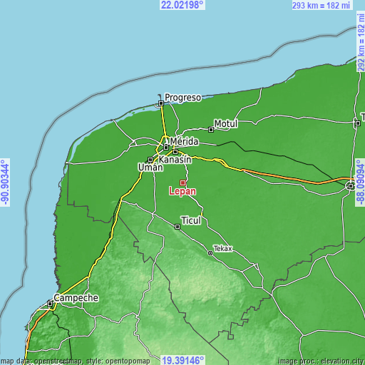 Topographic map of Lepan