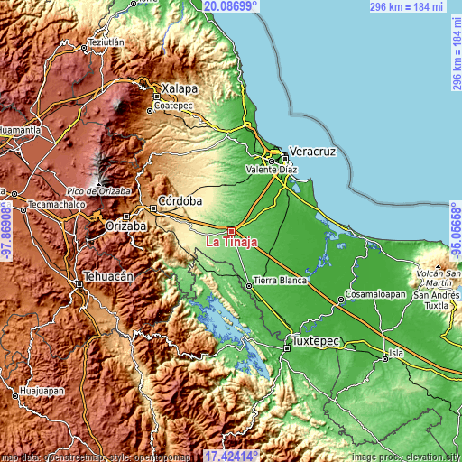 Topographic map of La Tinaja